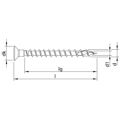 Afbeelding van HECO TOPIX plus schroeven platkop met kopgatboring 4,5x50 mm PZ2 voldraad 200 st