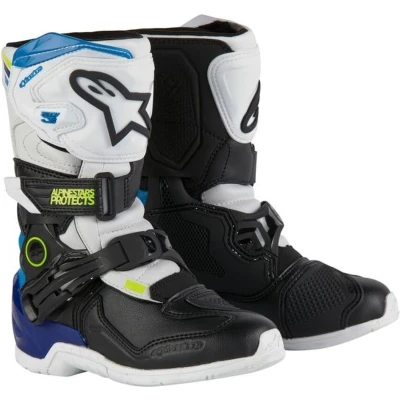 Afbeelding van Alpinestars Tech 3S Jeugd Crosslaarzen Wit / Zwart Blauw maat 5 = 38