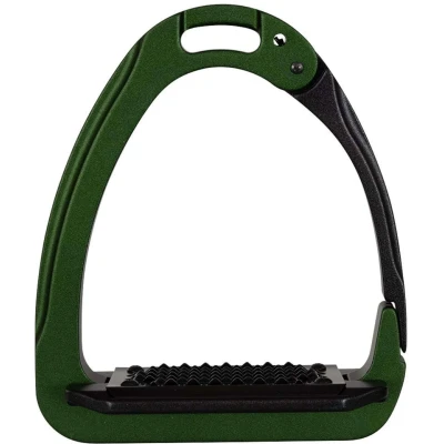 Afbeelding van Acavallo Stijgbeugels Arena Alu Plus 2.0 Hunter Groen/Zwart 12cm Agradi.be