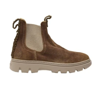 Afbeelding van Satorisan Unalome Chelsea Desert Oasis Enkel Laarzen Mannen Vintage Leer Kleur Butterum Maat 40