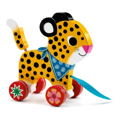 Afbeelding van Djeco trekfiguur luipaard greta