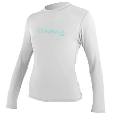 Afbeelding van O&#039;Neill Dames Basis Skins T shirt Met Lange Mouwen White