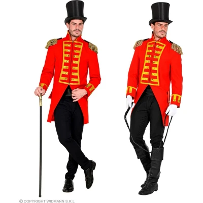 Afbeelding van Widmann Circus Kostuum Parmantige Franse Slipjas Parade Rood XXL Carnavalskleding Verkleedkleding