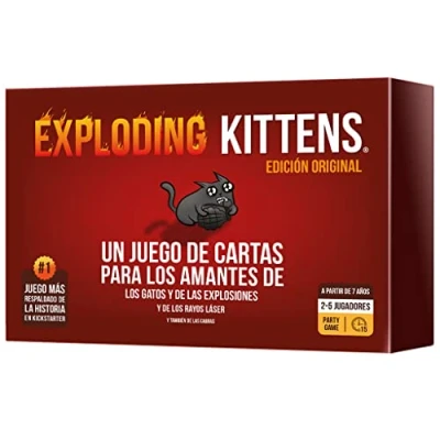 Afbeelding van Exploding Kittens Kaartspel voor katten en explosieliefhebbers vanaf 7 jaar 2 5 spelers 15 minuten per partij Spaans