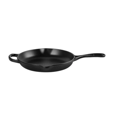 Afbeelding van Le Creuset Gietijzeren Ronde Skillet In Mat Zwart 20cm