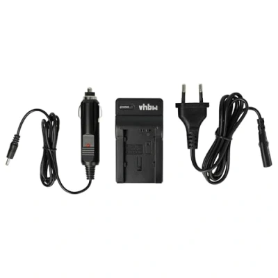 Afbeelding van vhbw Oplader compatibel met Canon Legria FS200, FS21, FS22, FS305, FS306 camera accu, houder + autoadapter