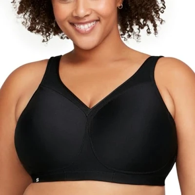 Afbeelding van Glamorise dames bh Nahtloser MagicLift Sport BH, Schwarz, 100F