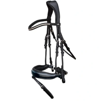 Image de Schockemöhle Bride Premium sports Malibu Noir/Patent/Argent Full