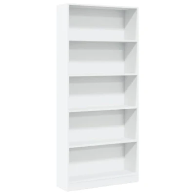 Image de vidaXL Bibliothèque blanc 80x24x176 cm bois d&#039;ingénierie857853