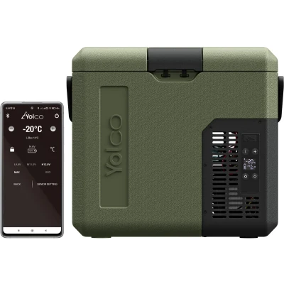 Afbeelding van Yolco ET18 groente Draagbare compressor koelbox 18 l Drinkkoelkast Autokoelkast Camperkoelkast Reiskoelkast 18L 12/24V DC 100 240V
