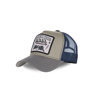 Afbeelding van Von Dutch Verstelbare pet voor dames en heren, truckerpet, atletisch, casual pasvorm alle seizoenen, Blauw
