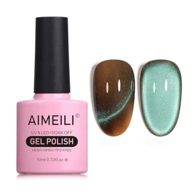 Afbeelding van AIMEILI 10 ml nagellak, magnetisch, gel, Cat&#039;s Eye UV, LED, manicure, pedicure, eenvoudig aan te brengen, 754