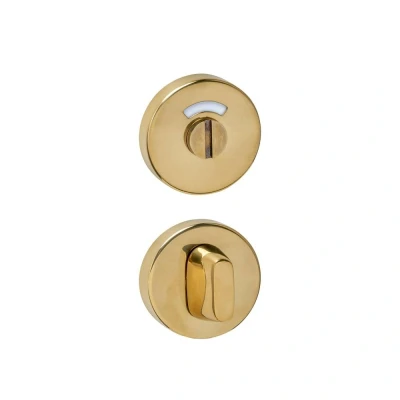 Afbeelding van Intersteel WC sluiting verdekt ø53x10mm met stift 8x8mm PVD messingkleur