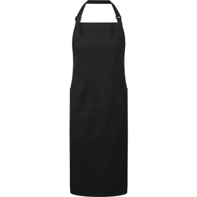 Afbeelding van Premier Gerecycled en biologisch schort met bovenstuk PR120 Black