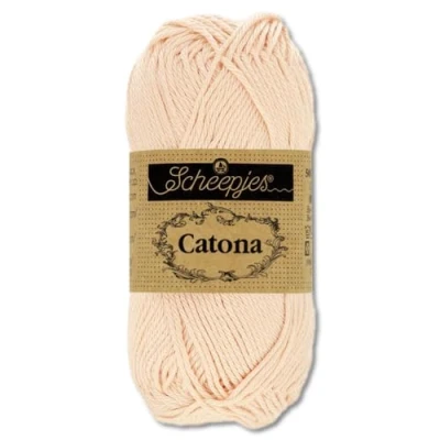 Afbeelding van Frida&#039;s Wollhaus Scheepjes Catona Breiwol, haken en haken, 10 g, 100% katoen, 113 kleuren (255 Shell)