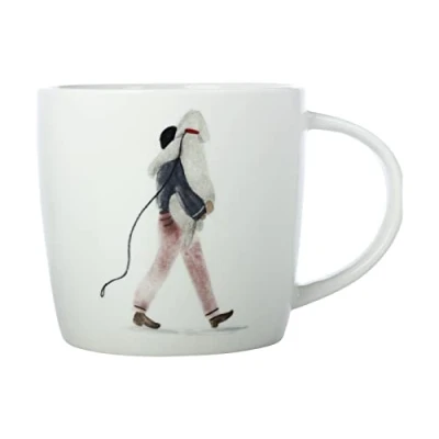 Afbeelding van Biały porcelanowy kubek 400 ml Walking The Dog Maxwell &amp; Williams