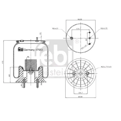 Afbeelding van FEBI BILSTEIN 47553 Veerbalg, luchtvering