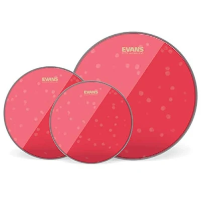 Image de Evans EPP HRUV1 F Pack Fusion Peaux Hydraulic rouges (10&#039;&#039;, 12&#039;&#039;, 14&#039;&#039;) et peau de frappe pour caisse claire 14&#039;&#039; UV1 sablée