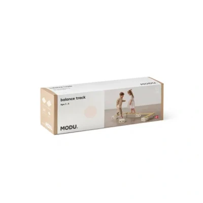 Afbeelding van Modu Activity Toy Balance Track Balans speelgoed Sand Grey / Honey Yellow