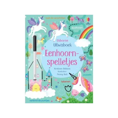 Afbeelding van Uitwisboek Eenhoornspelletjes