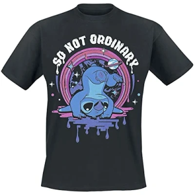 Image de Lilo &amp; Stitch T Shirt Not Ordinary Homme Noir Taille L