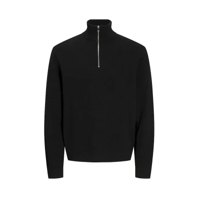 Afbeelding van Jack &amp; Jones Trui Jprblamilano Stitch Knit Half Zip S 12259664 Black Mannen Maat