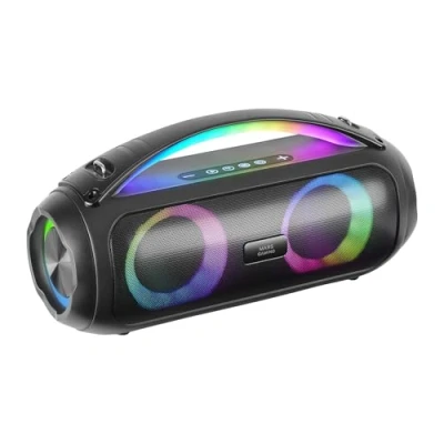Afbeelding van Mars Gaming MARSGAMING MS PULSE Bluetooth luidspreker, 50 W RMS, RGB verlichting, 2 x 93 mm actieve drivers + ultra lage passieve drivers, handsfree functie, USB/MicroSD/AUX/FM, handgreep en riem,