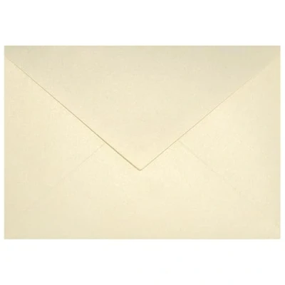 Afbeelding van Netuno 25 parelmoer vanille enveloppen C6 114 x 162 mm Aster metallic Gold Ivoor puntige flap glanzende voor uitnodigingen verjaardag bruiloft wenskaarten