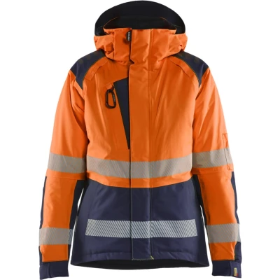 Afbeelding van Blaklader 4456 1987 Dames Winterjas High Vis Oranje/Marineblauw