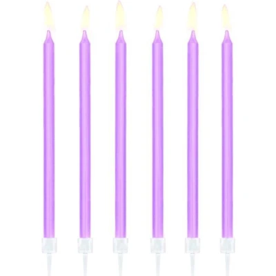 Afbeelding van Partydeco Verjaardagskaarsjes Lavendel (12 stuks)
