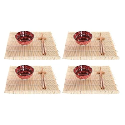 Afbeelding van Sushi set DKD Home Decor 14,5 x 31 cm Fuchsia Mandala Keramiek Orientaals (16 Onderdelen)