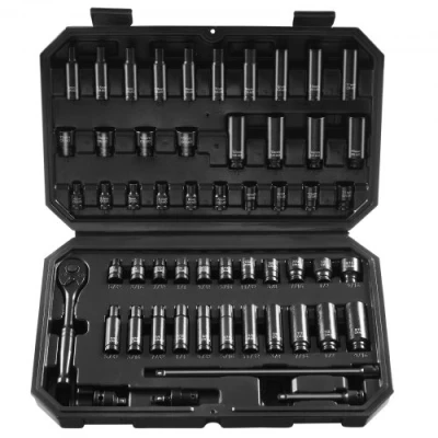 Image de VEVOR Coffret Douilles à Chocs 55PCs 1/4&quot; 6 Pans Kit pour Clé Cliquet Atelier