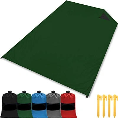 Afbeelding van gipfelsport picknickdeken, outdoor stranddeken, waterdicht, wasbaar, zandvrij, 150 x 110 cm, groen