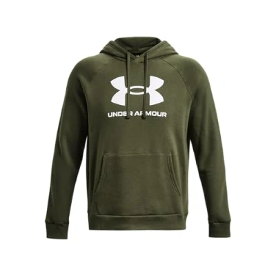 Afbeelding van Under Armour Rival LOGO Hoodie, Heren, Maat: Large, Marine od green