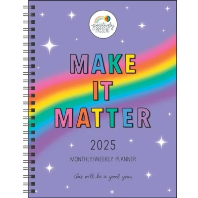 Afbeelding van Positively Present 12 Month 2025 Monthly/Weekly Planner Calendar