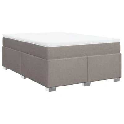 Afbeelding van vidaXL Boxspring met matras stof taupe 160x200 cm