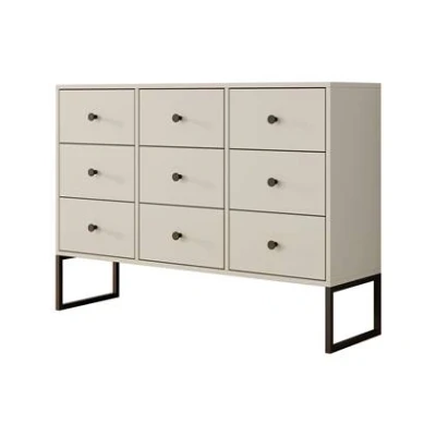 Afbeelding van Meubella Ladekast Lyndall Beige 115 cm