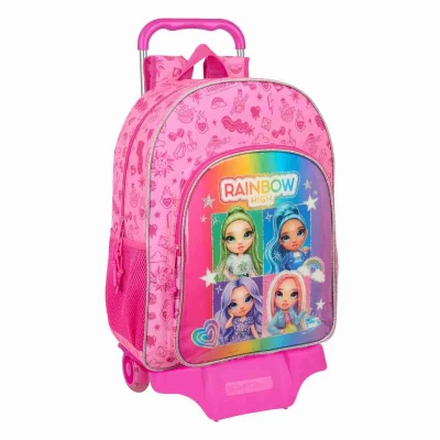 Afbeelding van Schoolrugzak met Wielen Rainbow High Shine Multicolour 33 x 42 14 cm