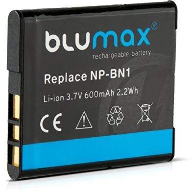 Afbeelding van Blumax Batterij voor Sony NP BN1 / NPBN1, 600 mAh, compatibel met Cyber Shot DSC QX10, QX100, T99, T110, TF1