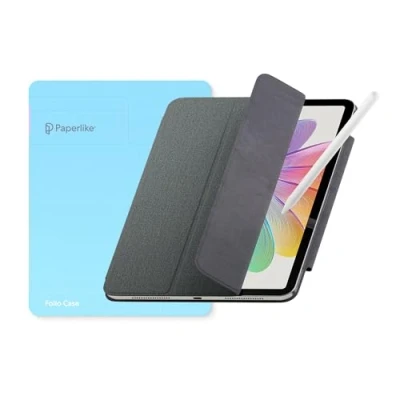 Afbeelding van Paperlike De Folio Case voor iPad Pro 11 inch (2020/21/22), Air (2024) en 10,9 (2020/22) dun, licht, compatibel met Apple Pencil, auto sleep/wake