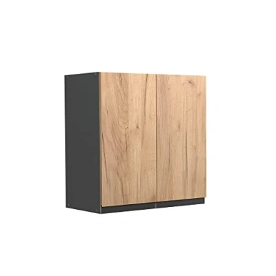 Afbeelding van Vicco Hangkast R Line, Krachtige eik goud/Antraciet, 60 cm J vorm