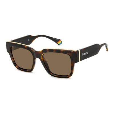 Afbeelding van Polaroid Unisex Zonnebril, Maat: 52, Havana