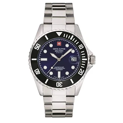 Afbeelding van Swiss Alpine Military 7053.1 Master Diver Herenhorloge, analoog, kwarts, roestvrij staal