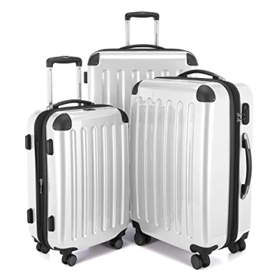 Image de HAUPTSTADTKOFFER Alex valise rigide, chariot, 4 roues doubles, extension, white 417, Koffer Set, Ensemble de valises