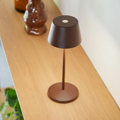 Afbeelding van LOOM DESIGN LED oplaadbare tafellamp Modi Micro, IP65, corten