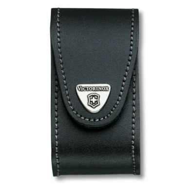 Afbeelding van Victorinox Taschenmesser accessoireriem, leer, met klittenbandsluiting, opslag voor grote zakmes, zwart