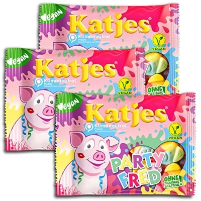 Afbeelding van Set van 3 Katjes Party Fred, x 175 g