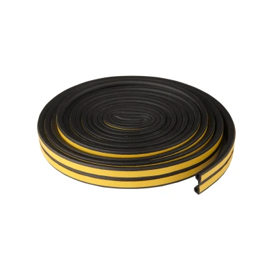Afbeelding van Wovar Tochtstrip zwart Zelfklevende voor Kieren 3 tot 5 mm 7.5 Meter Tochtstrips deuren Tochtband Deurborstel deur