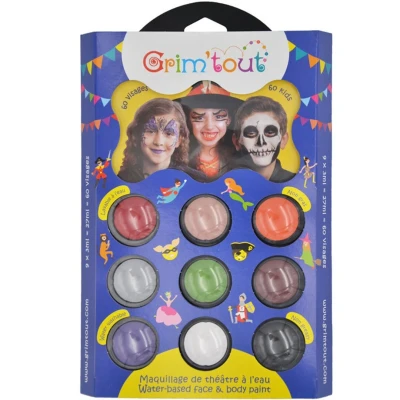 Afbeelding van Grim&#039;tout schminkset 9 kleuren heks en vampier
