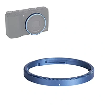 Afbeelding van JJC Ricoh GR IIIx GR3x HDF camera metalen lensring vervanging voor GN 2 Ring Cap (blauw)